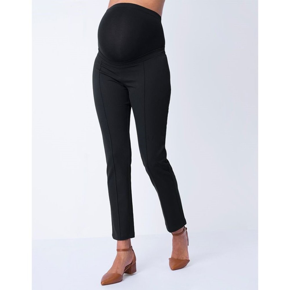 Seraphine Maternity Black Slim Over the Bump Trouser Work Pant Size 14 NWT
